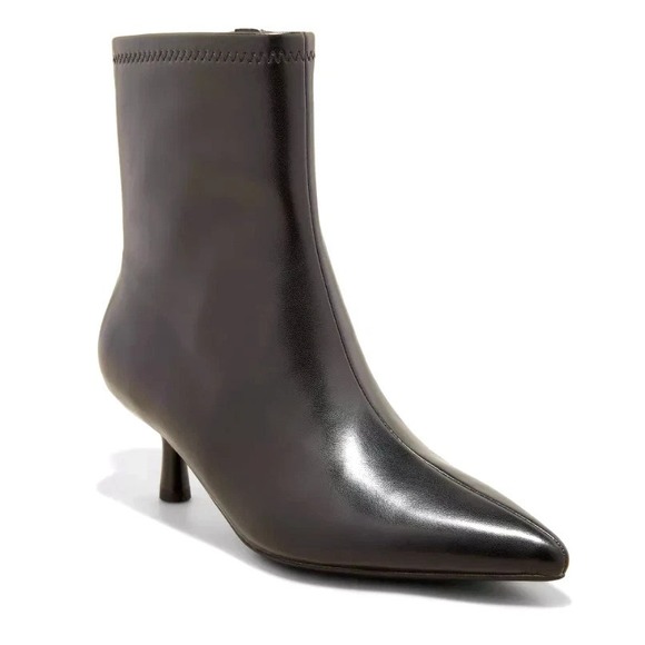 A New Day Womens Black Lonnie Kitten Heel Stretch Ankle Boots 6.5 NEW - Picture 1 of 3